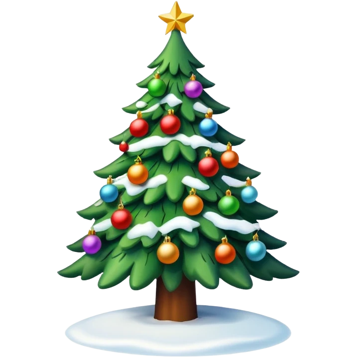 Snowed in christmas tree emoji