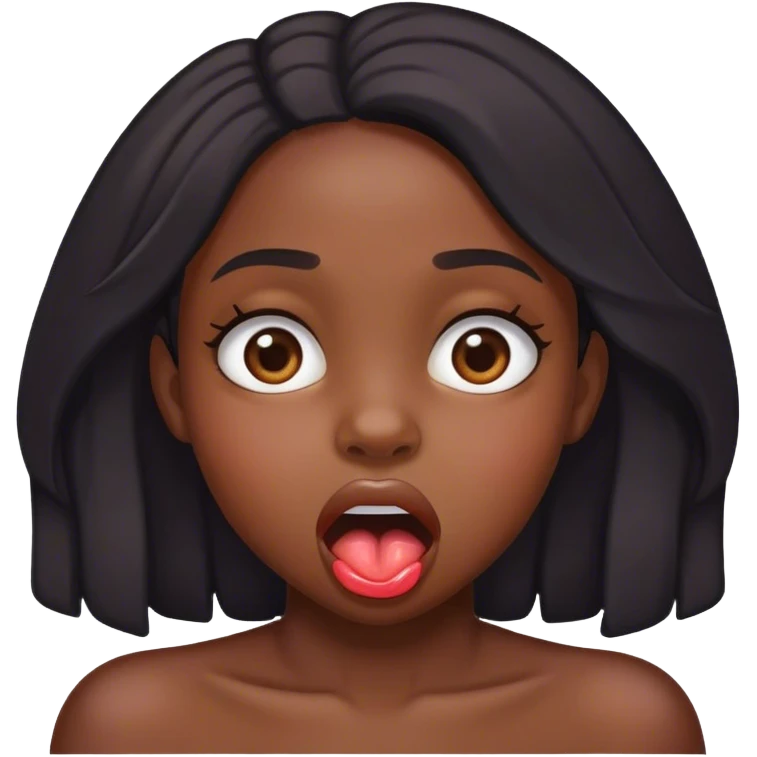 Drooling black girl emoji
