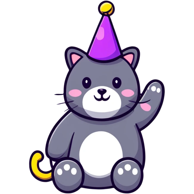 party animal with party hat emoji
