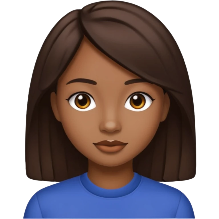 K-Ci Hailey with dark brown hair emoji