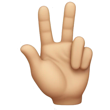 A heart made Withe one hand emoji