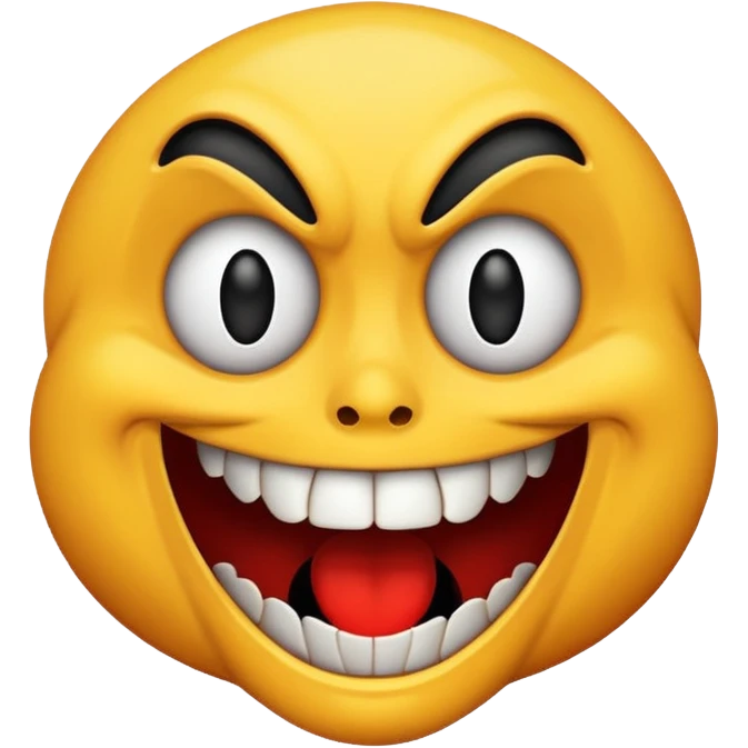 Scary laugh emoji