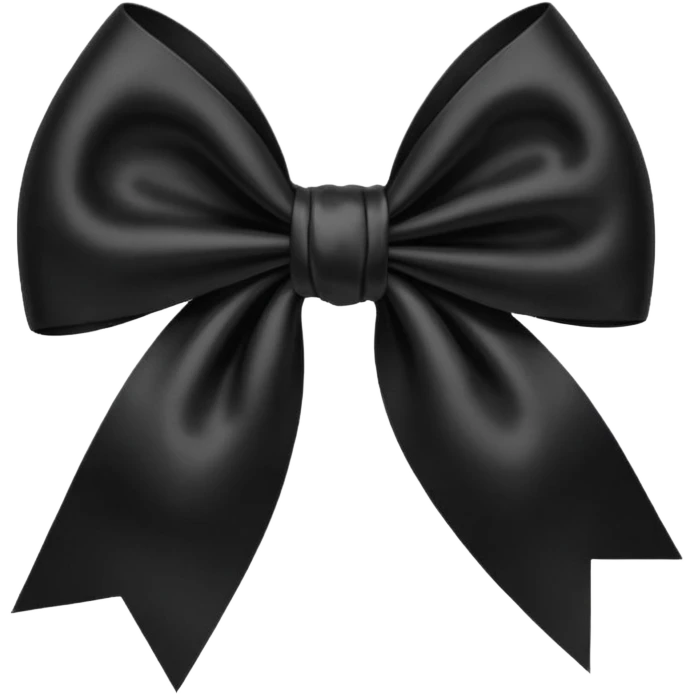 Black bow emoji