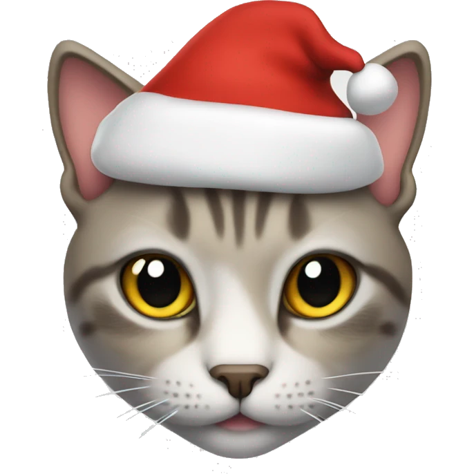 cat wearing a santa hat  emoji