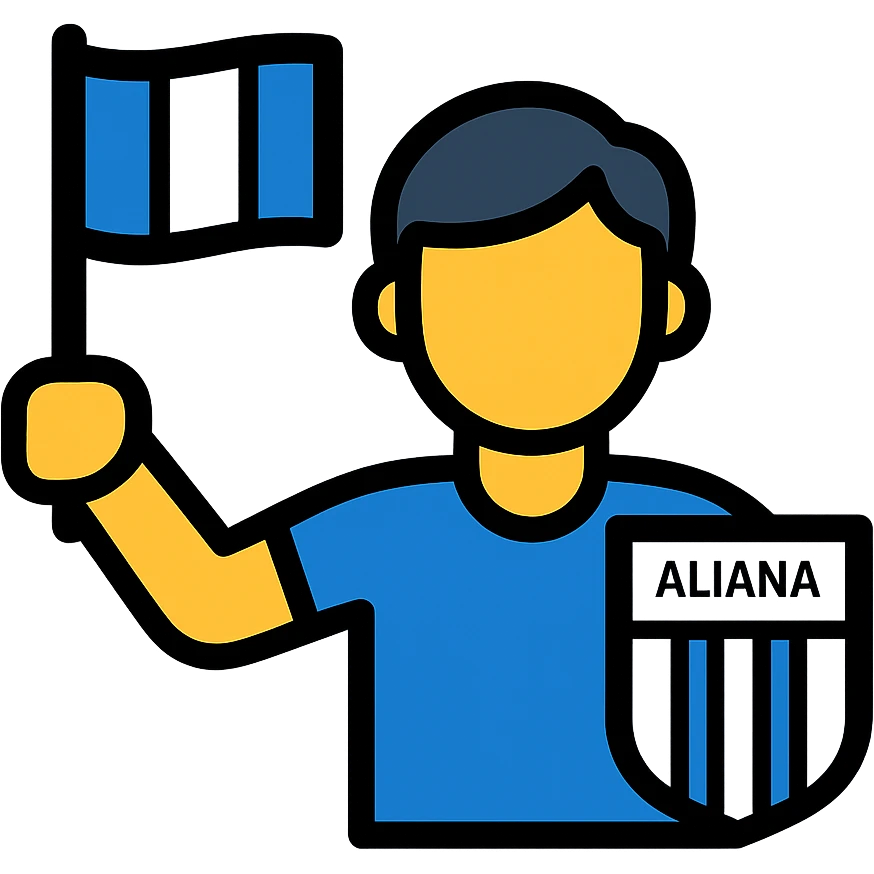 user icon representing a fan club for Alianza Lima, using the team's blue and white colors emoji