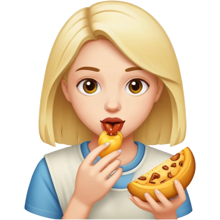 Tayla eating emoji