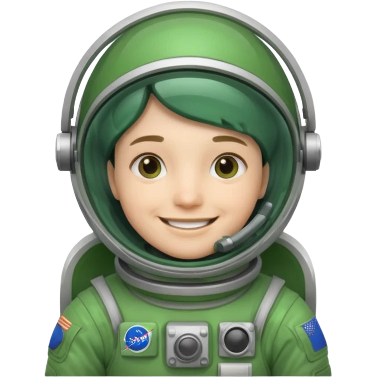 Engineer in an green astronaut suit emoji