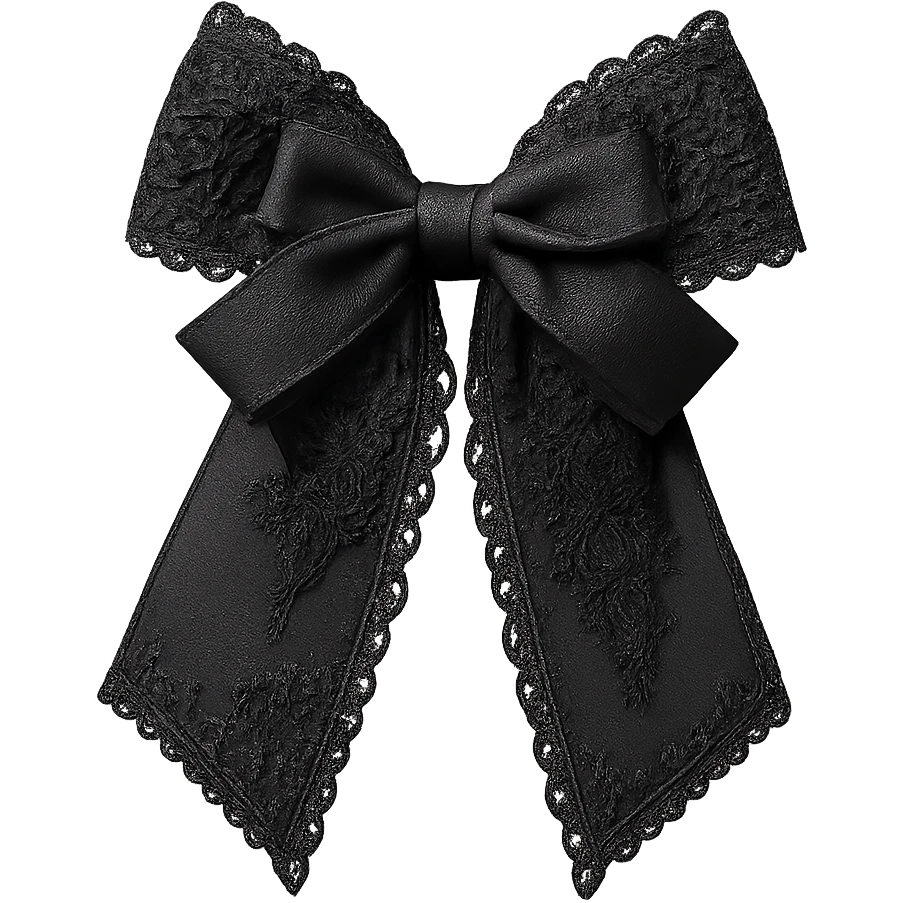 goth bow, remove background emoji