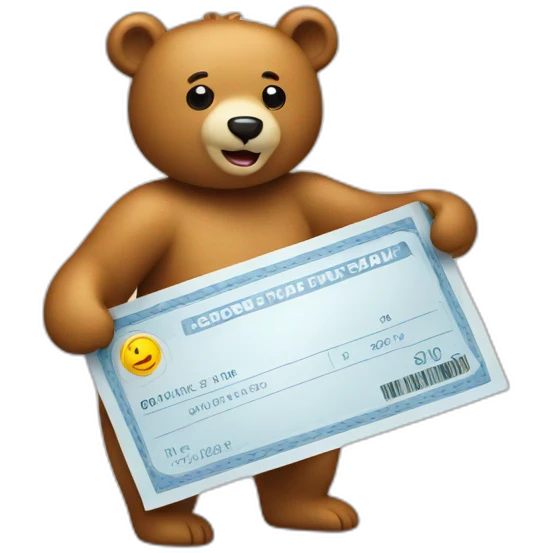 bear redeeming coupon emoji