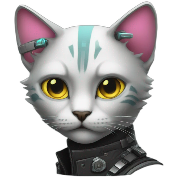 Cyberpunk cat emoji