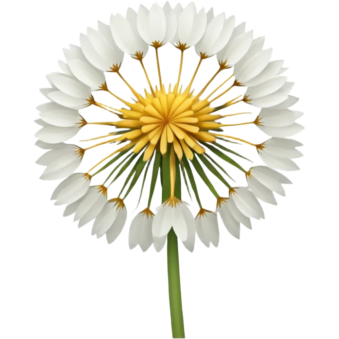 Dandelion flower emoji in white colour looks aesthetic edit better different styles types  emoji