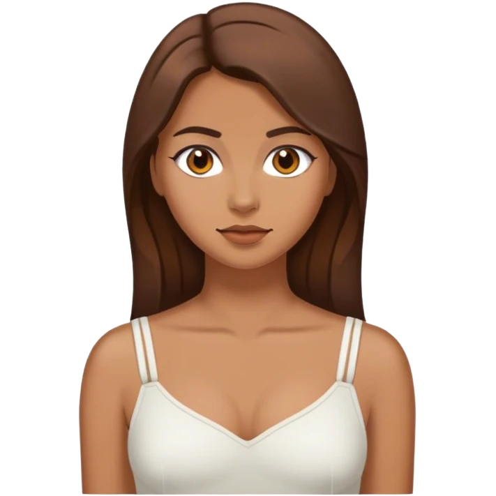 Romanian girl with brown hair tan skin emoji