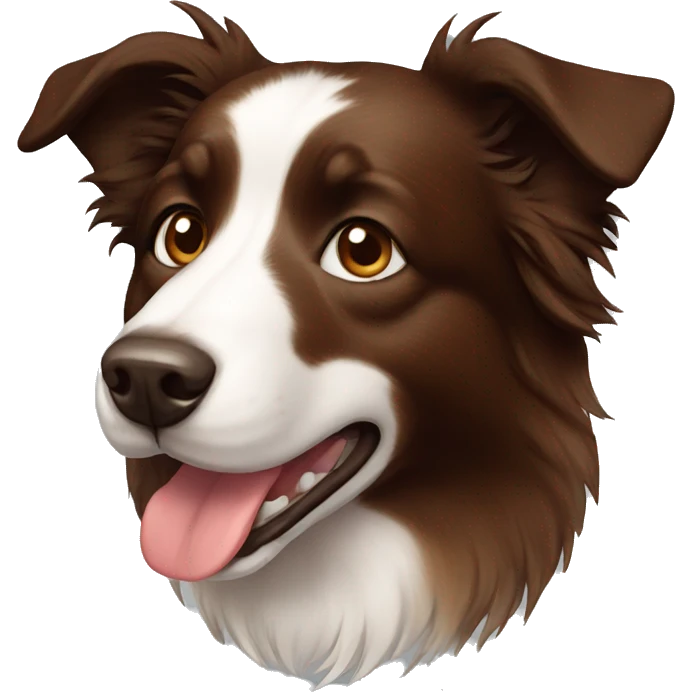 Brown border collie dog emoji