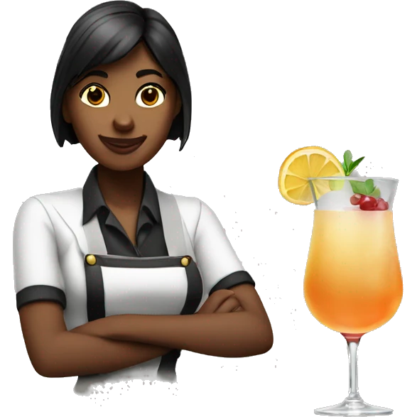 girl bartender shaking a cocktail emoji
