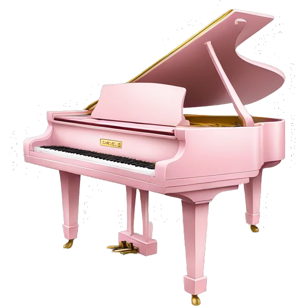 light pink grand piano emoji