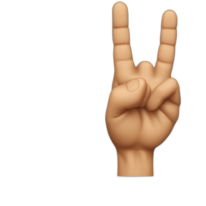 Wrinkled old hand middle finger emoji
