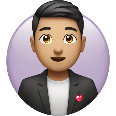 My Face with the korean Heart sign  emoji