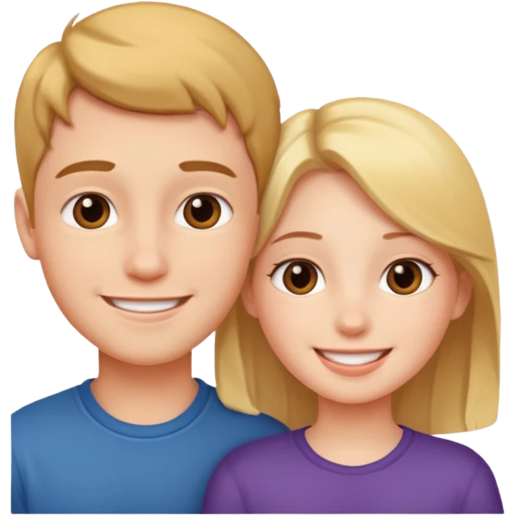Intimate girl and boy emoji