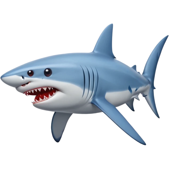 blue Shark attack efferct with blood emoji