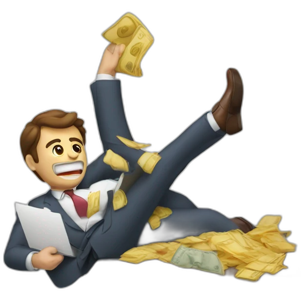 Businessman getting ripped off by a lying salesman  emoji