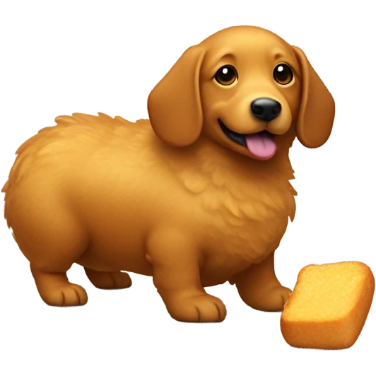Chicken nugget dog emoji