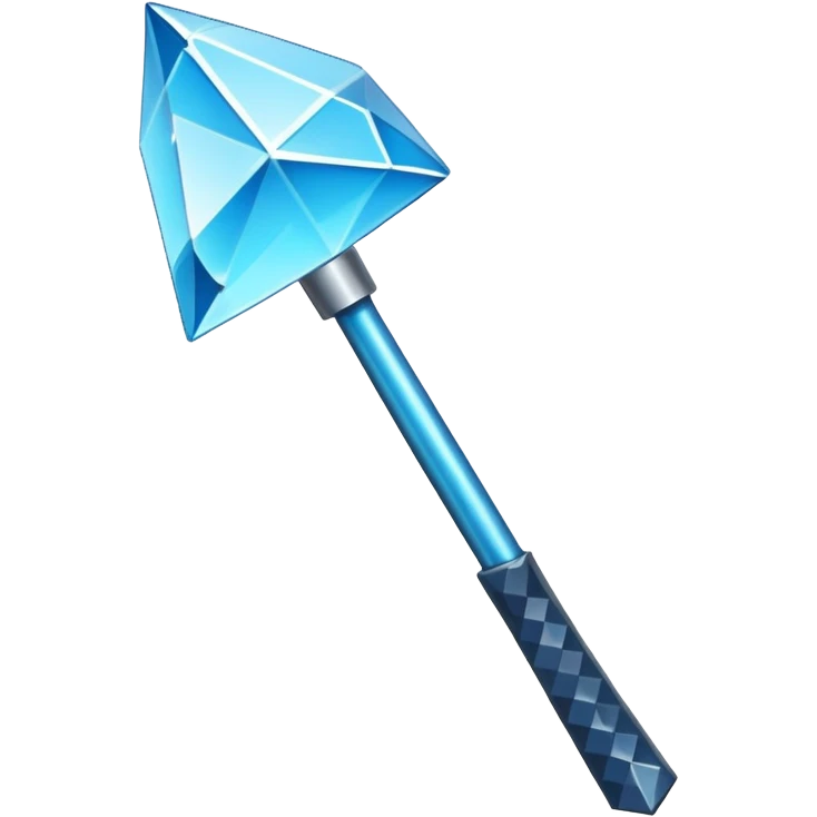 diamond hoe from Minecraft emoji