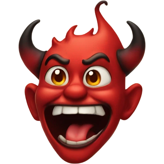 Winking devil blowing kiss emoji