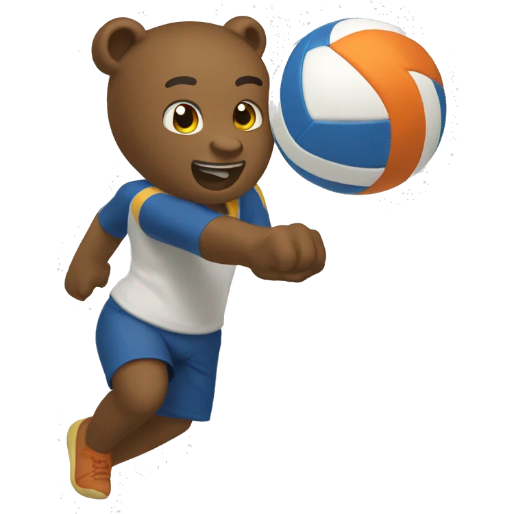 oso jugando voley emoji