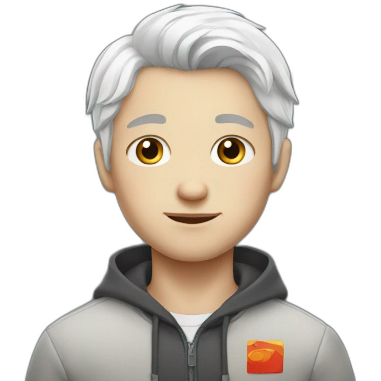 white-haired russian boy emoji
