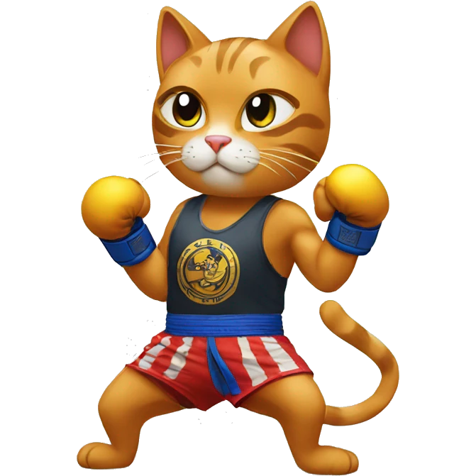 Muay thai cat  emoji