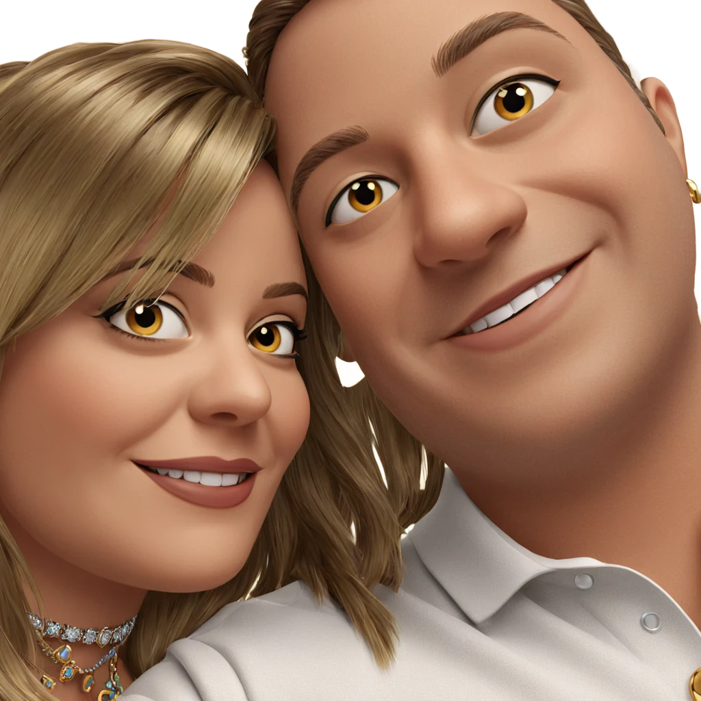 smiling friends with jewelry emoji