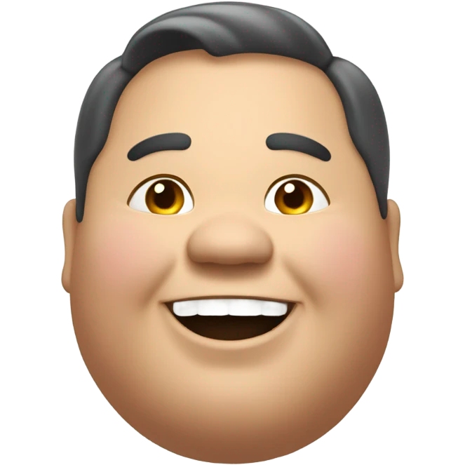 Fat man being gay emoji
