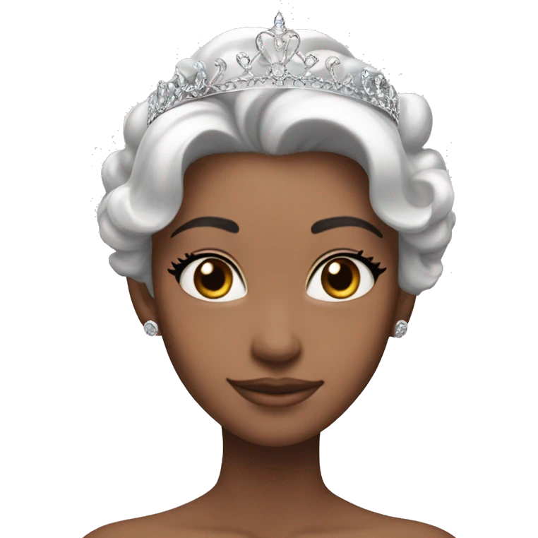 pale pink tiara sparkly silver emoji