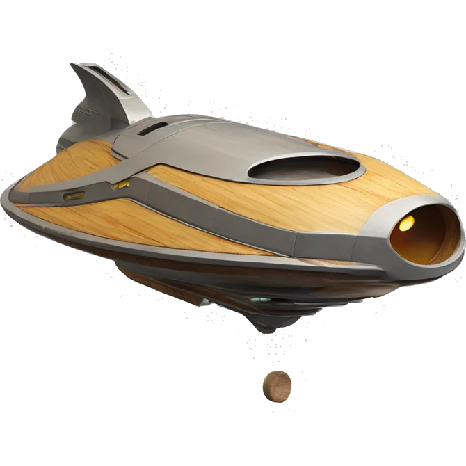 Futuristic Photographic quality Painted Flying Starship spacecraft bird’s house wooden  emoji