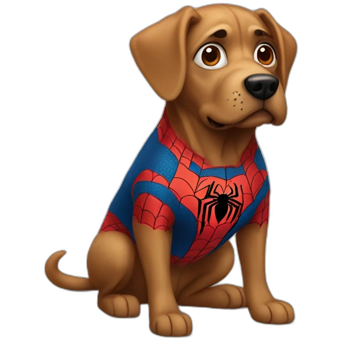 A dog in a Spider-Man costume  emoji