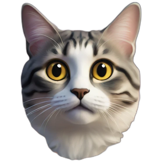 surprising cat face on expansive beautiful galaxy emoji