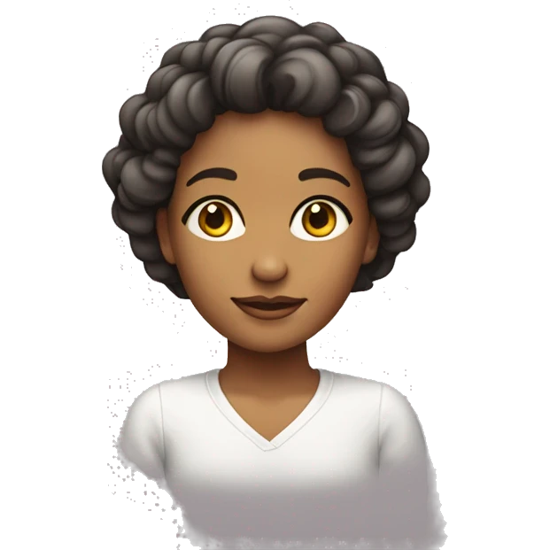 MENINA CABELO CURTO GRISALHO emoji