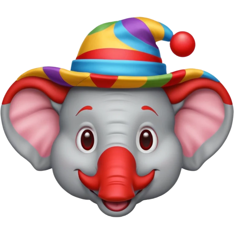 elephant clown, stand emoji