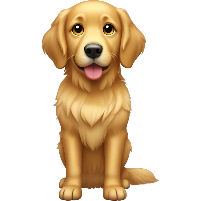 Golden retriever full body emoji