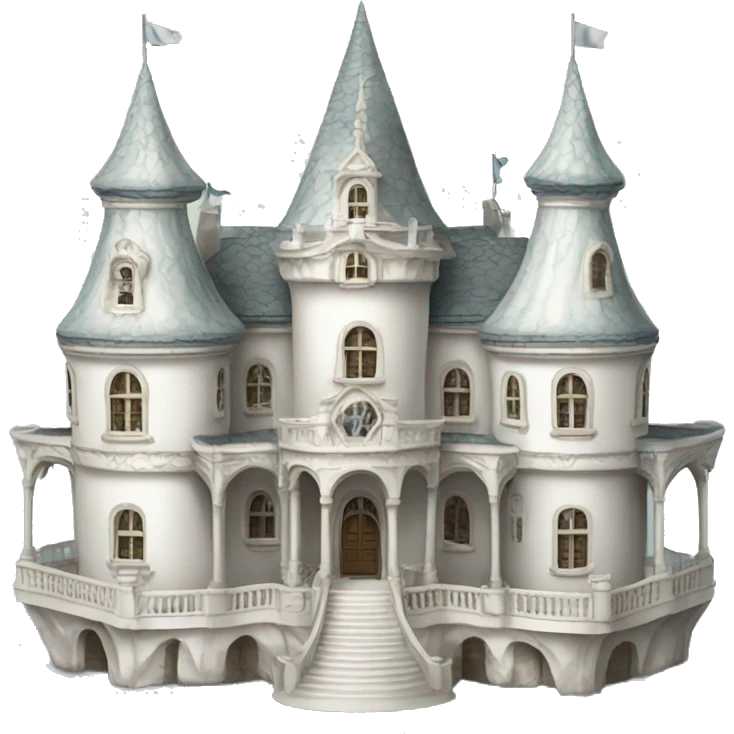 White Rococo castle emoji