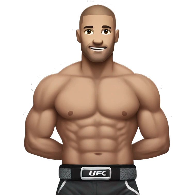 muscular male with short hair ufc belt  emoji