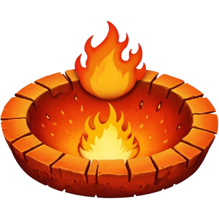 flaming crater emoji