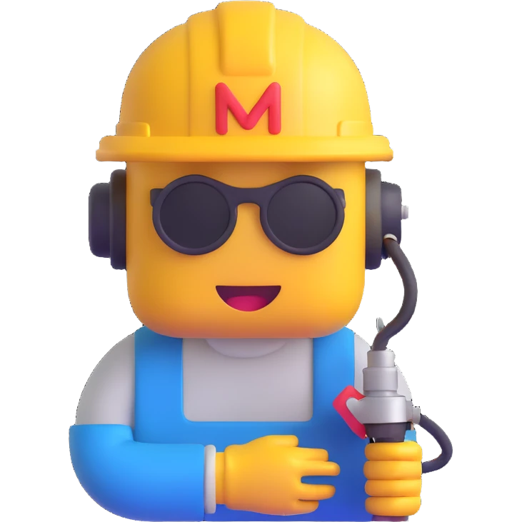 welder, 3D emoji style emoji