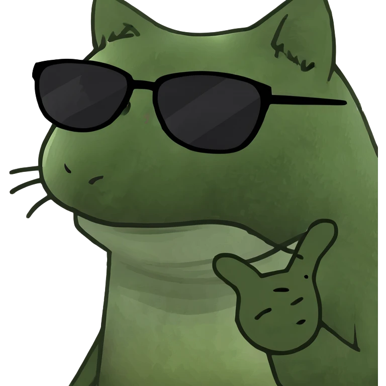 Cat with sunglasses emoji