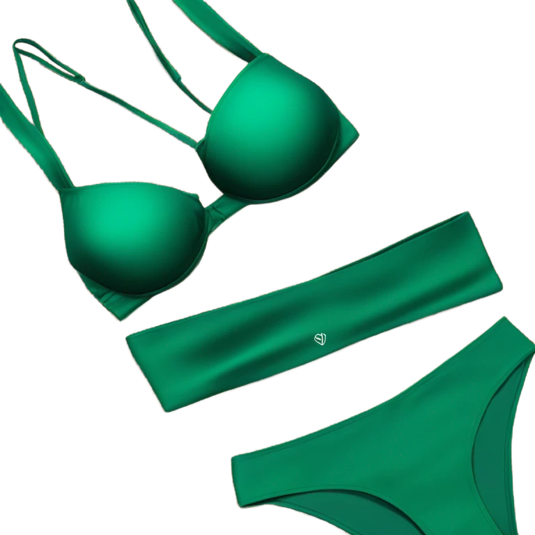 emerald green bikini top  emoji