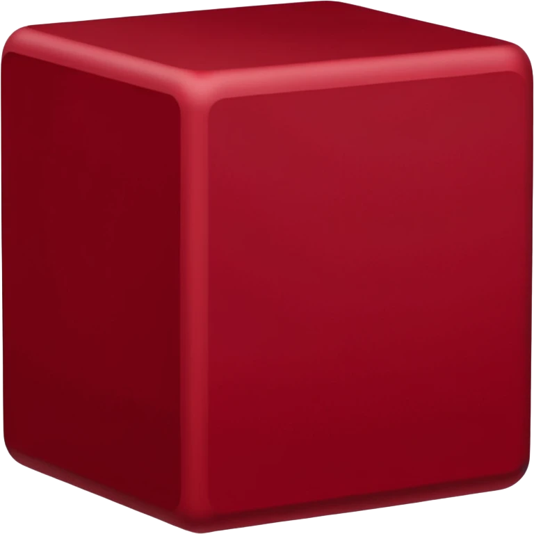 A cube made of a one thousand dark red cubes  emoji