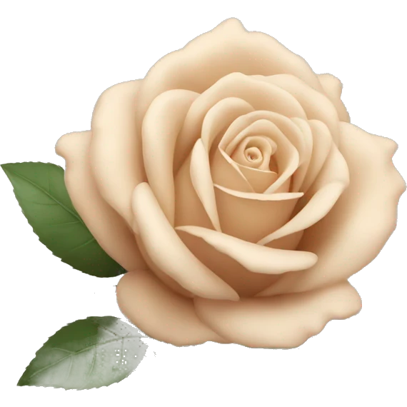 Beige rose no stem emoji