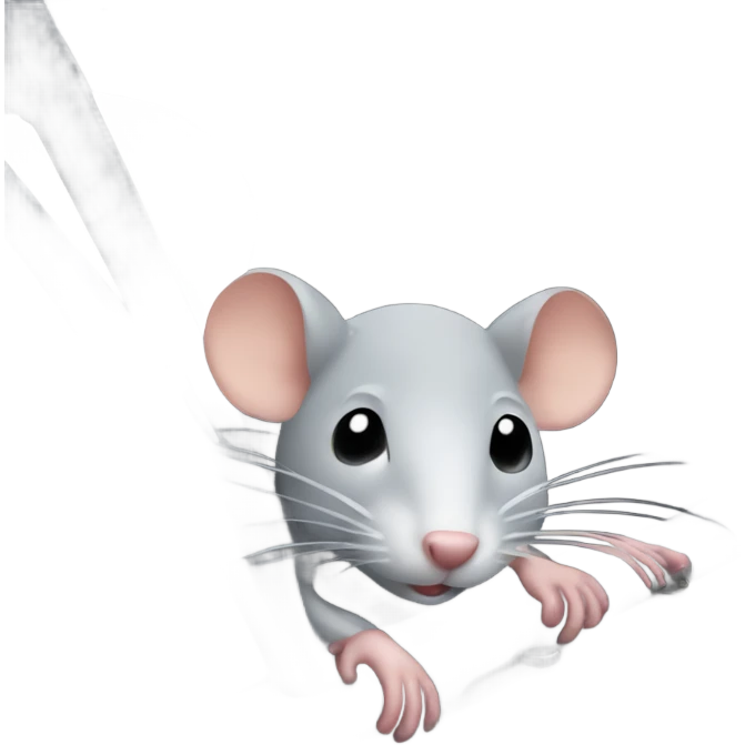 A rat in the engine of a car emoji