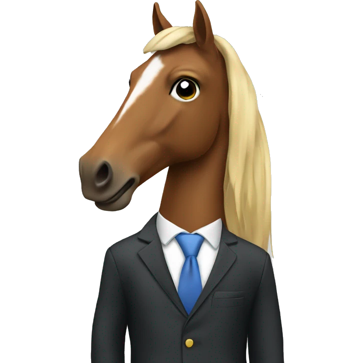 Horse in a suit emoji