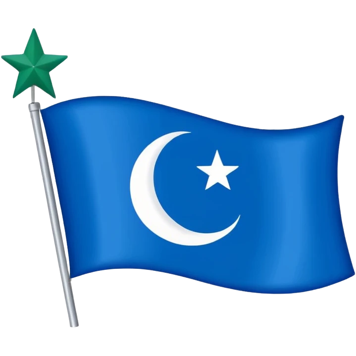 Turkstan flag🇹🇷🔵 emoji